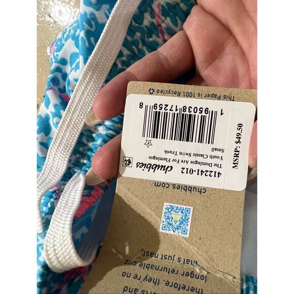 Chubbies NWT Big Boys Youth The Domingo's Are For Flamingos Classic Swim Trunks - Picture 5 of 5